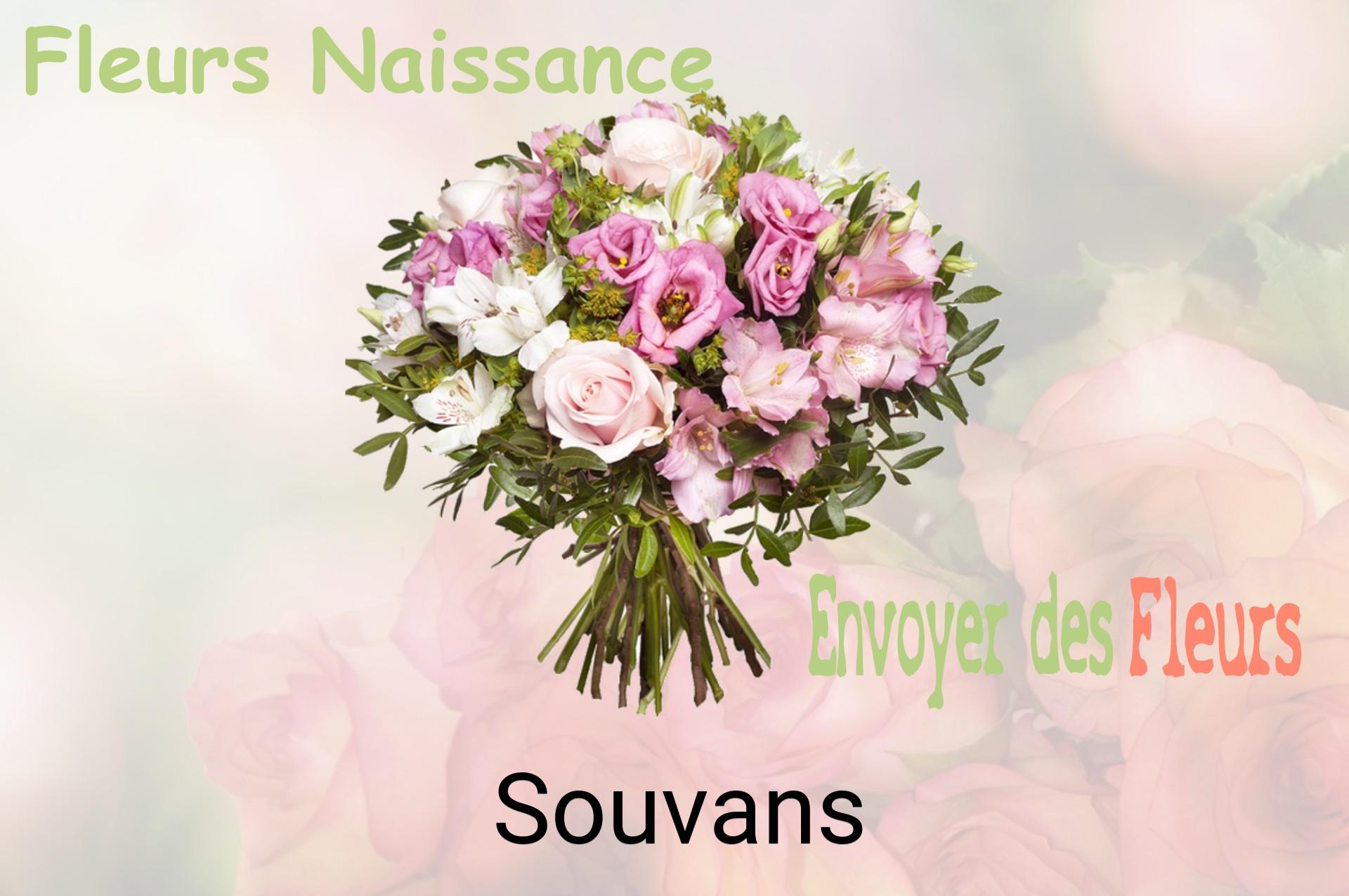 Bouquet de fleurs de naissance livré à Souvans